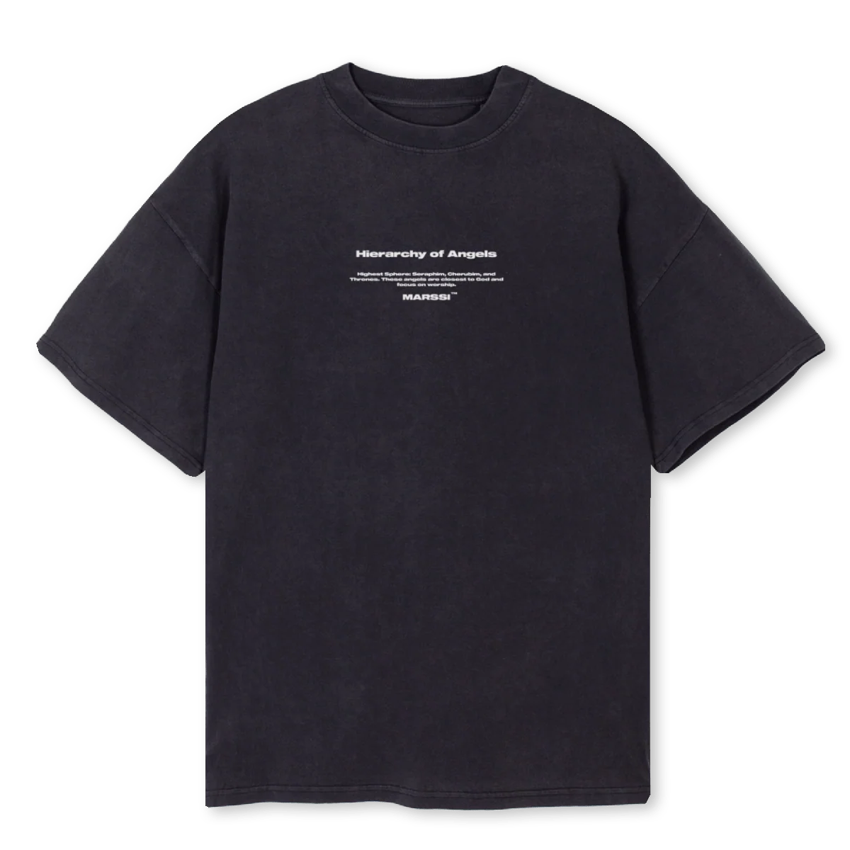 ANGELMS Vintage Black Oversized Tee.