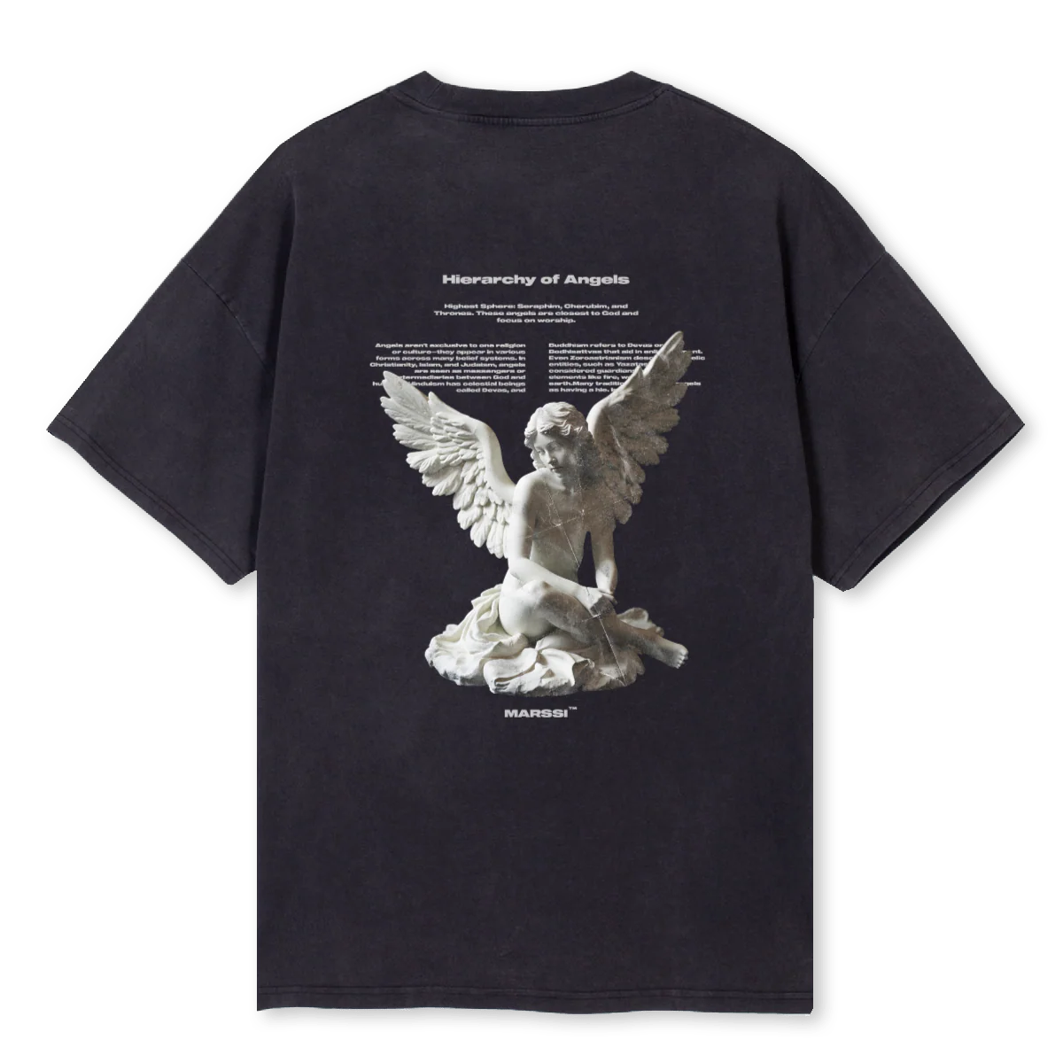 ANGELMS Vintage Black Oversized Tee. - Image 2