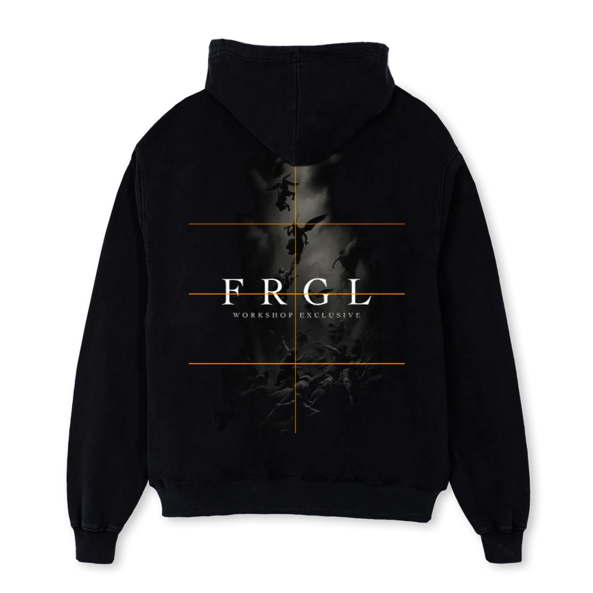 ANGELSWAR Black Oversized Hoodie. - Image 2