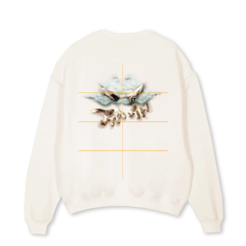 ANGELSWEAT Vintage White Oversized Crewneck Sweater. - Image 2