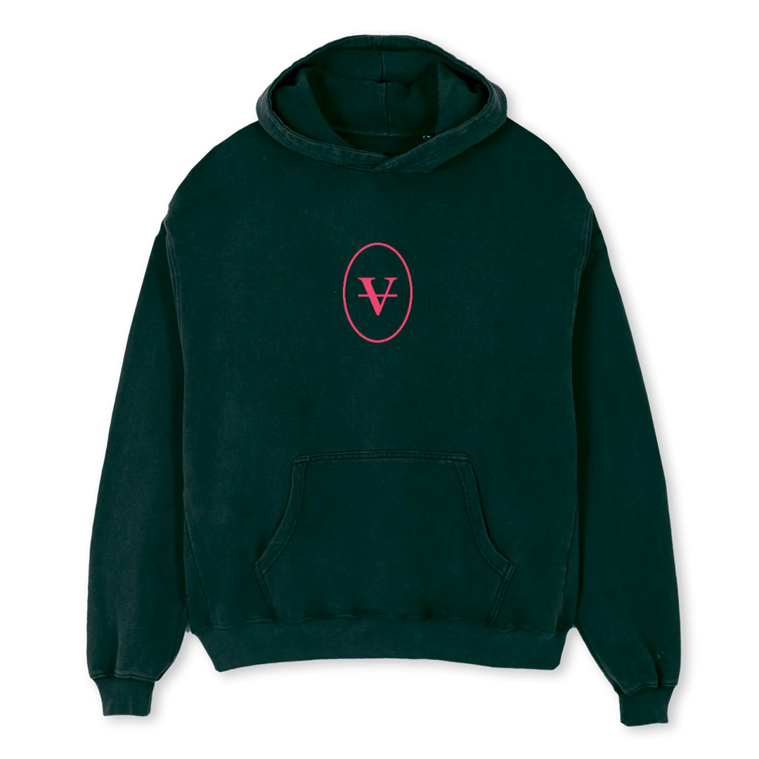ANGRY GODS DS GREEN Wild Green Oversized Hoodie.