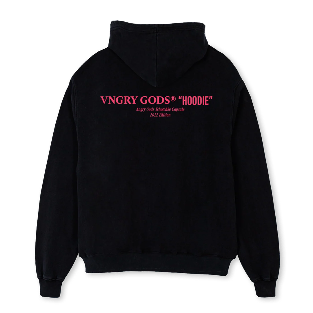 ANGRY GODS DS HOODIE Black Oversized Hoodie. - Image 2