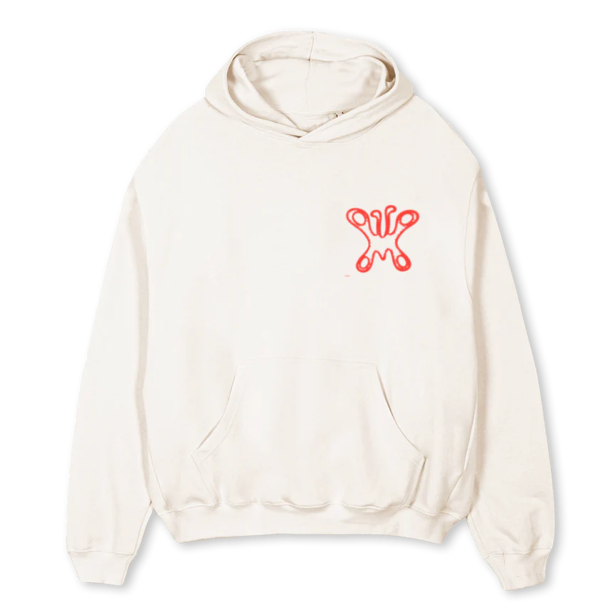AAABUTTERFLY_VW Vintage White Oversized Hoodie