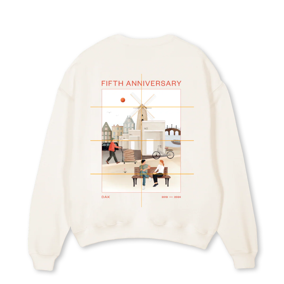 ANN Vintage White Oversized Crewneck Sweater. - Image 2