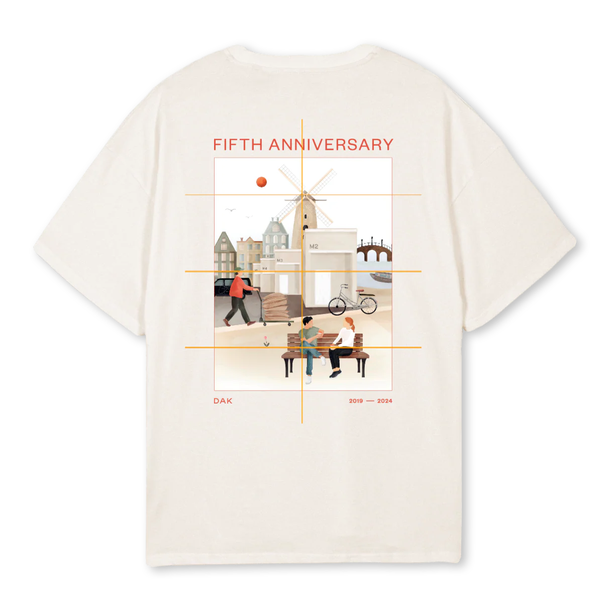 ANNIVERSAR Vintage White Oversized Tee. - Image 2
