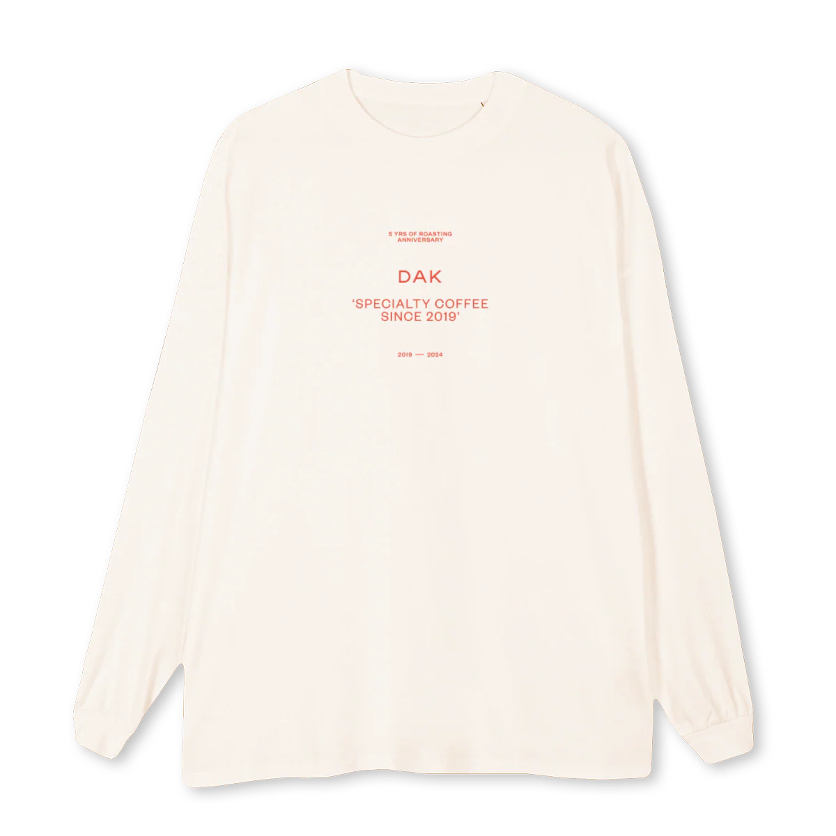ANNIVERSARLS Vintage White Oversized LS Tee.