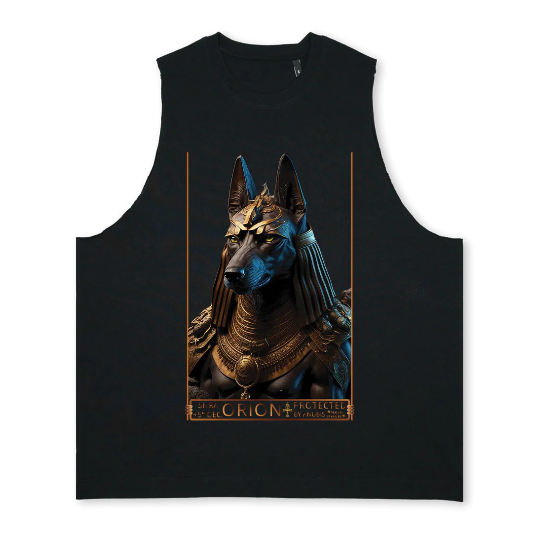 ANUBIS  Deep Black Oversized Vest.
