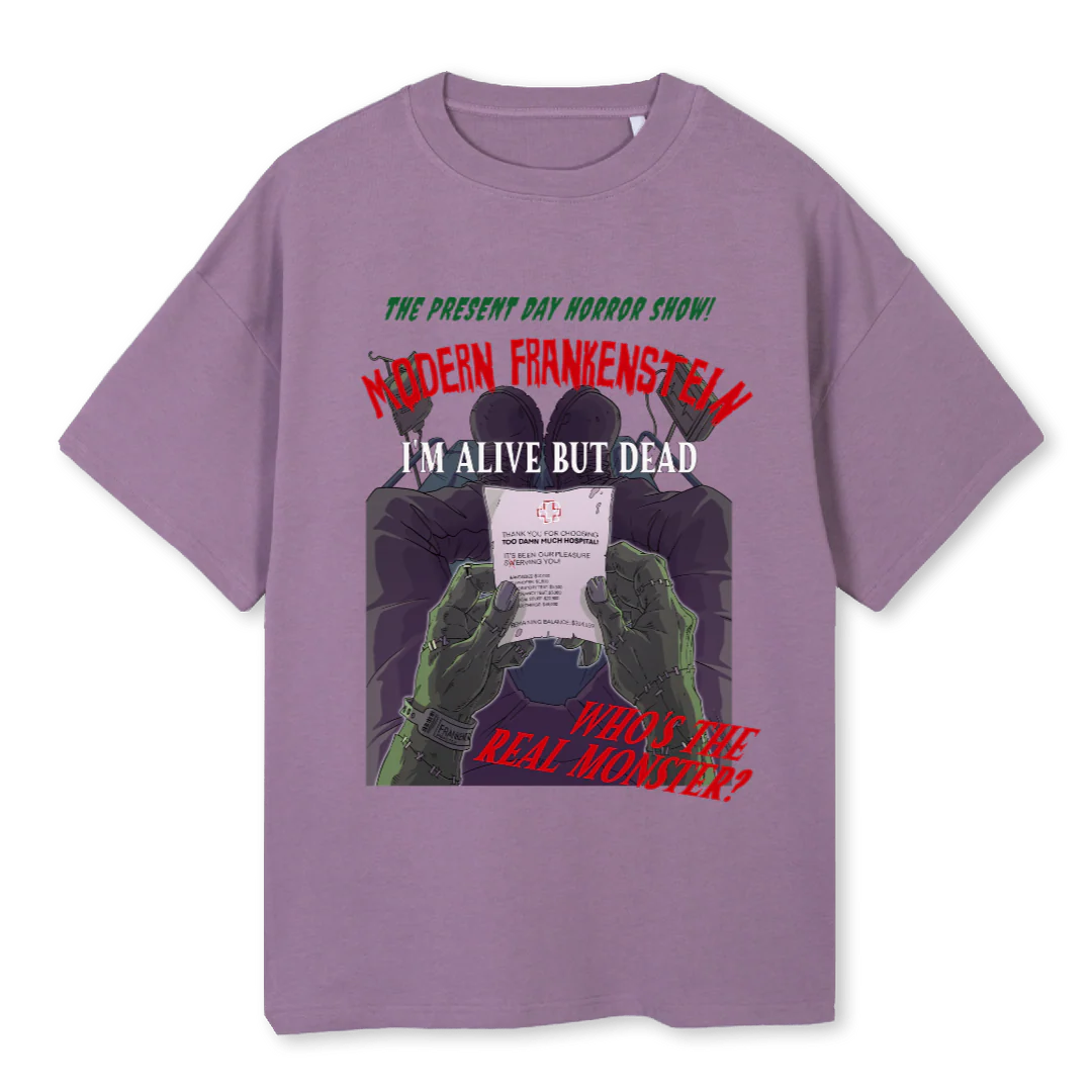 APFRANKENSTEIN Purple Oversized Tee.