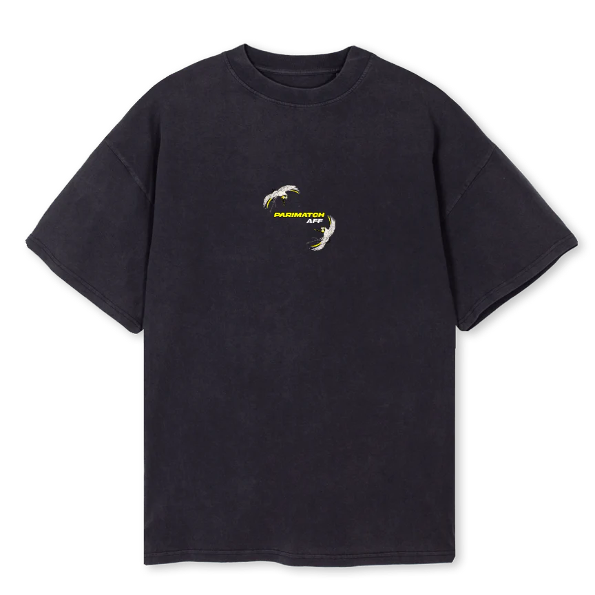 APMBIRDTSHIRTVB Vintage Black Oversized Tee.