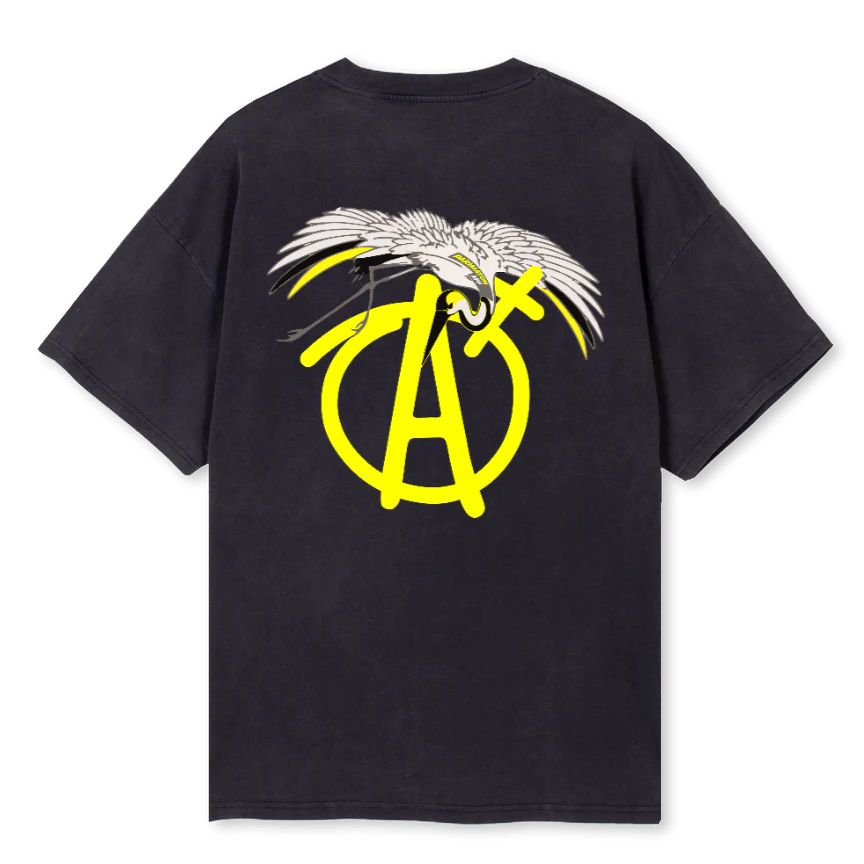 APMBIRDTSHIRTVB Vintage Black Oversized Tee. - Image 2