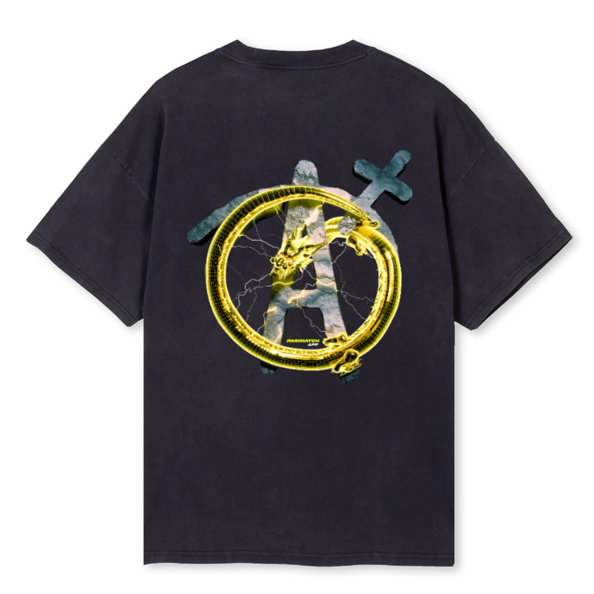 APMDRAGONTSHIRT Vintage Black Oversized Tee. - Image 2