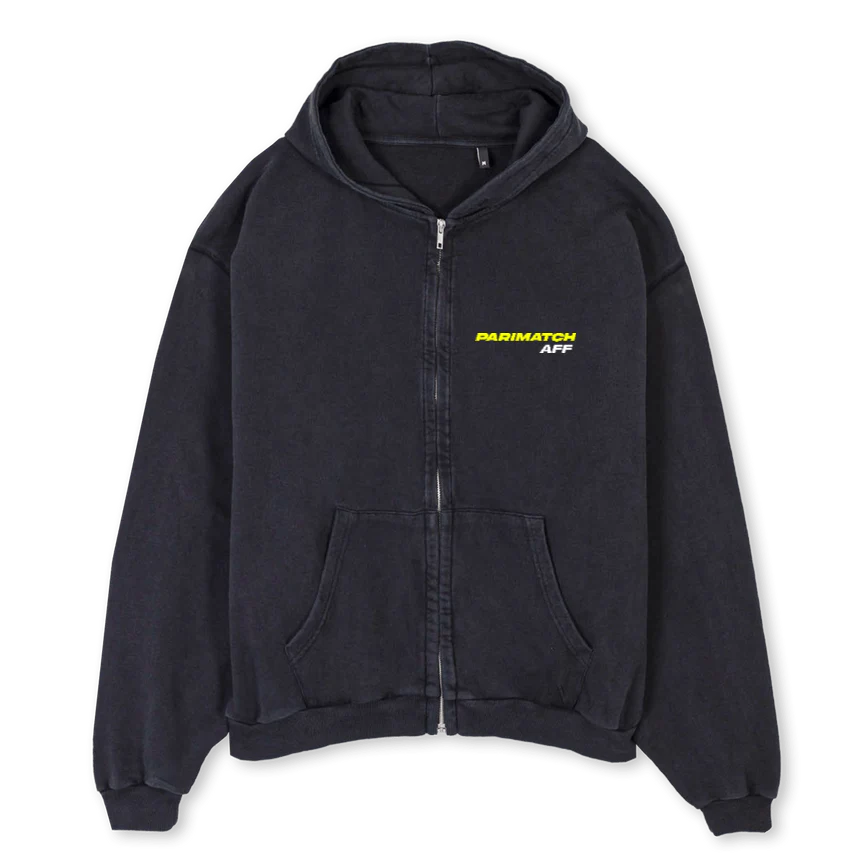 APMTIGERHOODIE Vintage Black Oversized Zipped Hoodie.