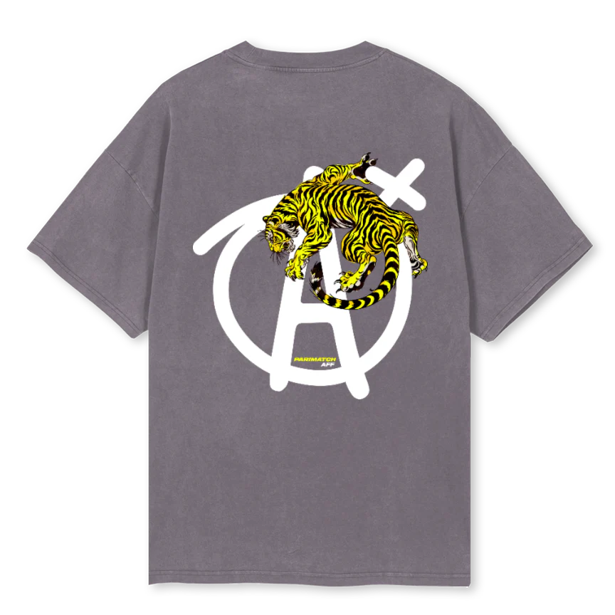 APMTIGERTSHIRTPG Pigment Grey Oversized Tee. - Image 2