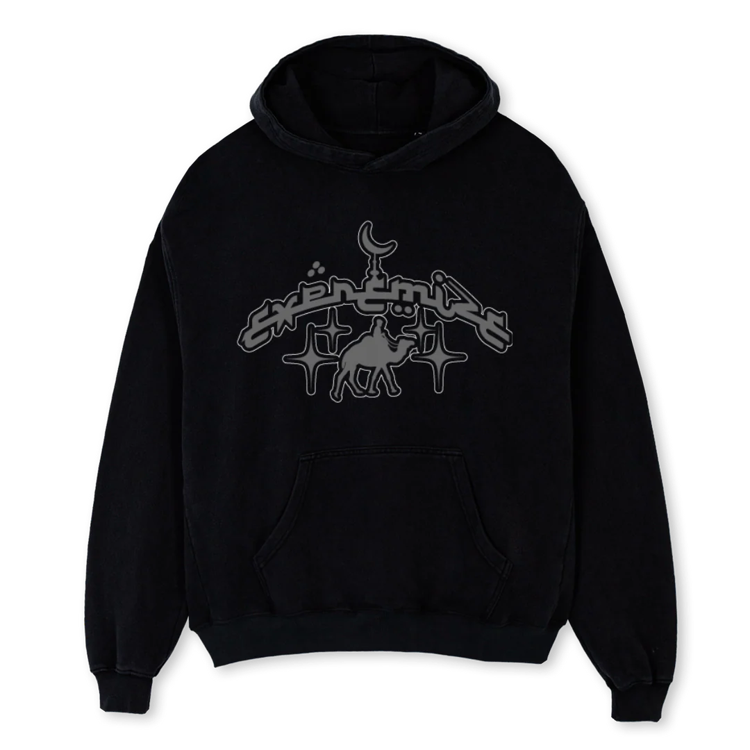 ARAB Black Oversized Hoodie.
