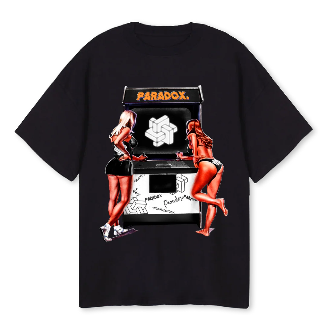 ARCADEBLACK Black Oversized Tee.