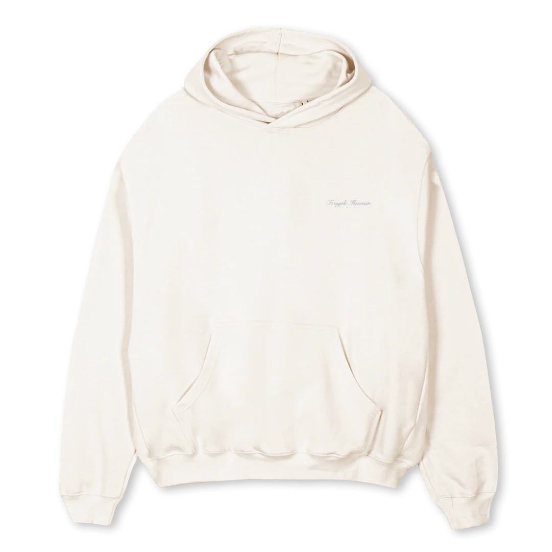ARCADIA HD Vintage White Oversized Hoodie.