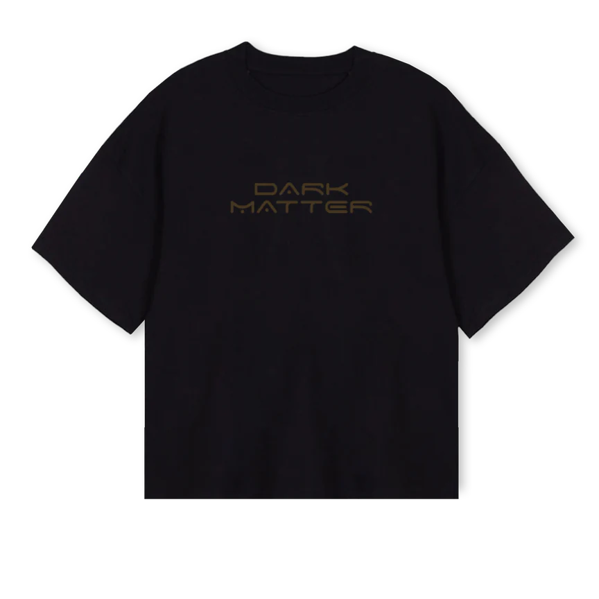 ARCANE FREQ Black Oversized Boxy Tee.
