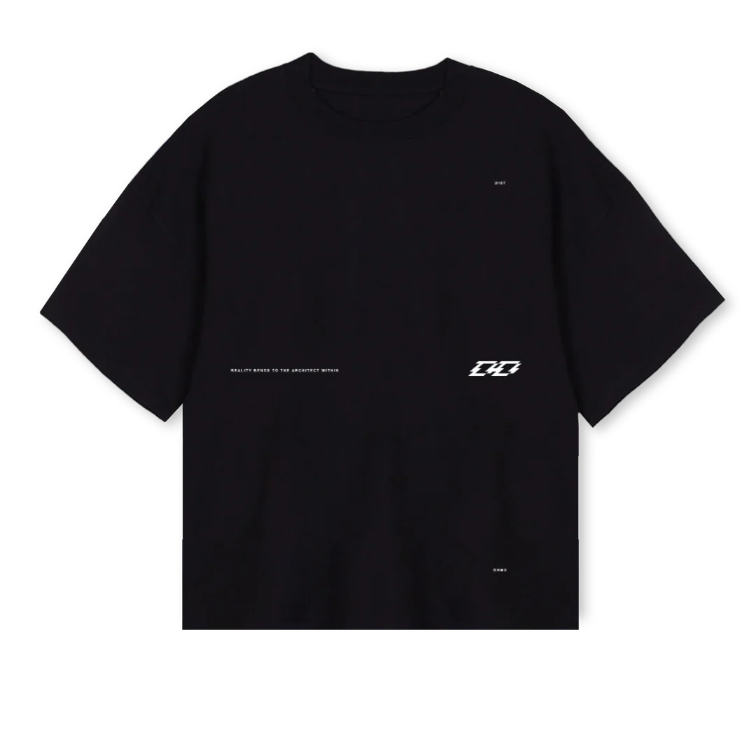 ARCHITECT Black Oversized Boxy Tee.