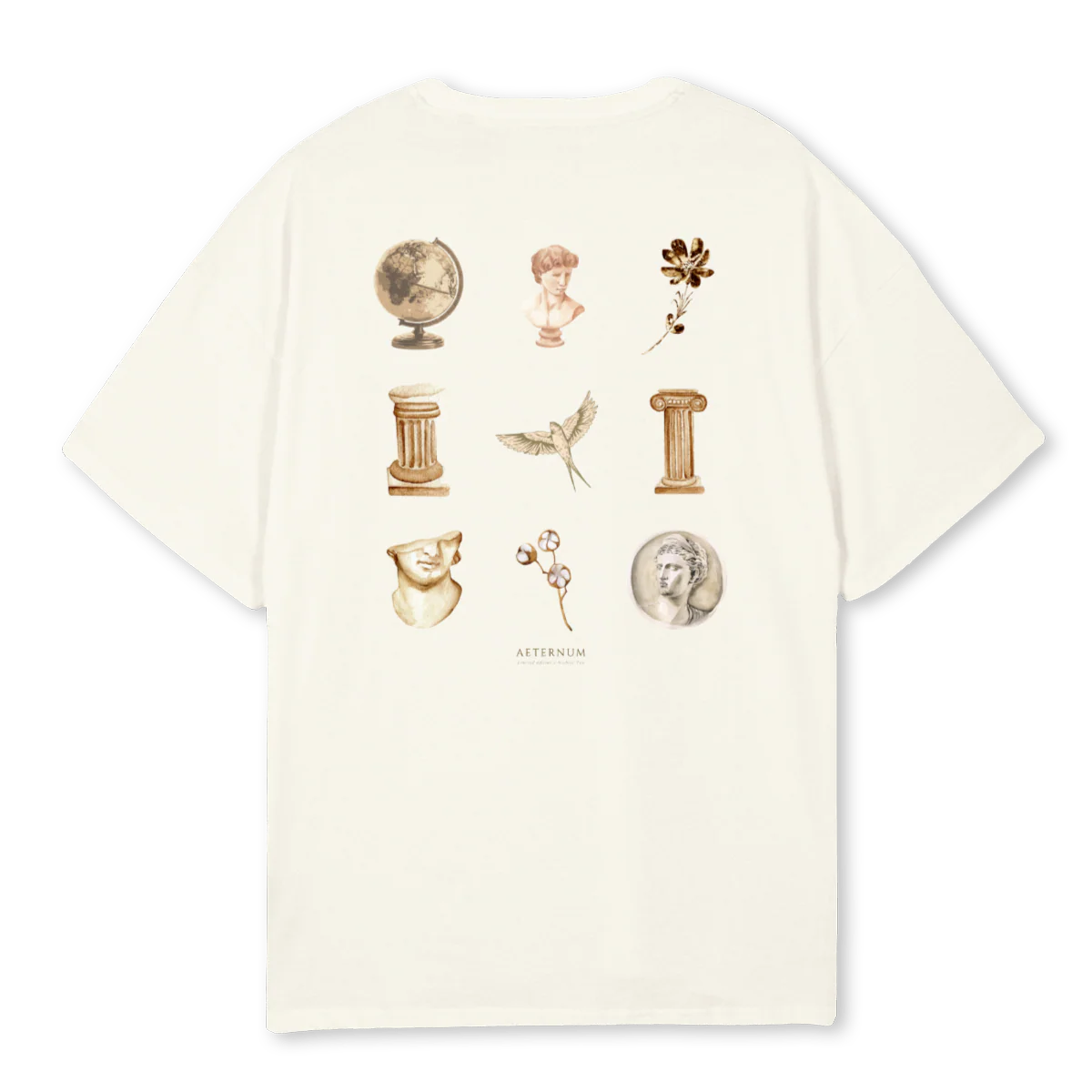 ARCHIVE AETERNUM L Cream Oversized Tee. - Image 2