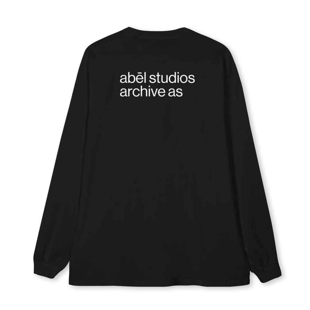 ARCHIVEAS Black Oversized LS Tee. - Image 2