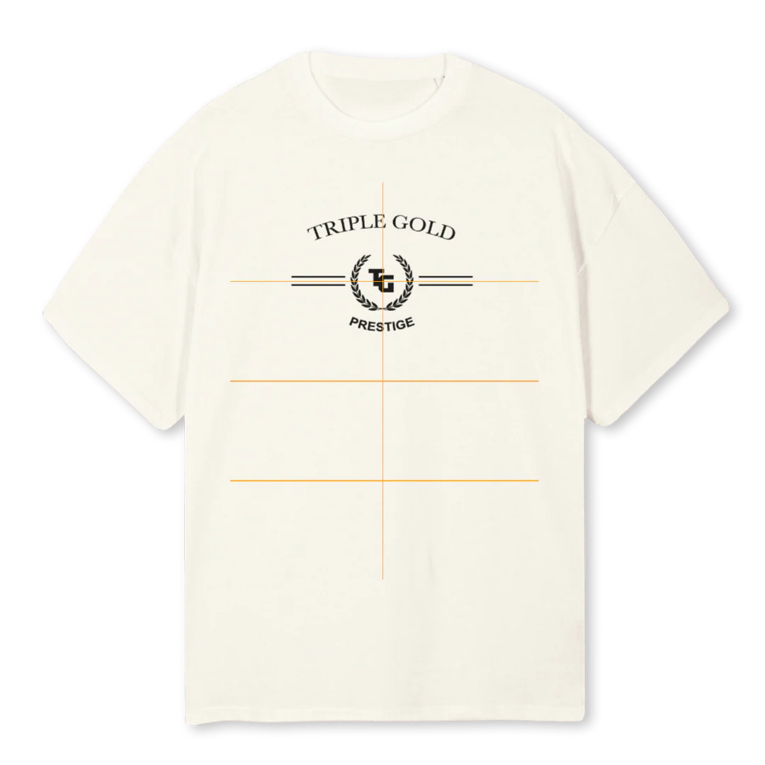 ARCPRESTIGE Cream Oversized Tee.