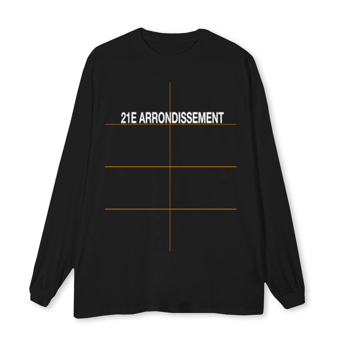ARRONDISSEMENT T Black Oversized LS Tee.