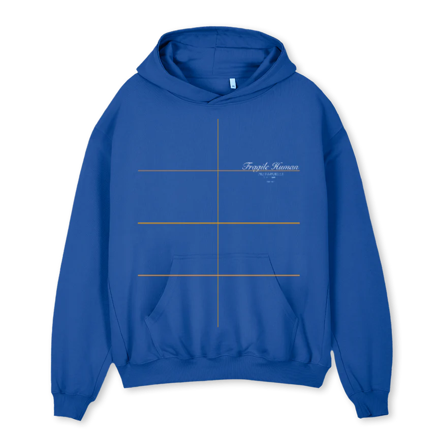 ARTCRIME Cobalt Blue Oversized Hoodie.