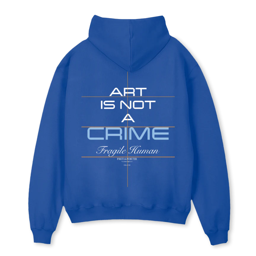 ARTCRIME Cobalt Blue Oversized Hoodie. - Image 2