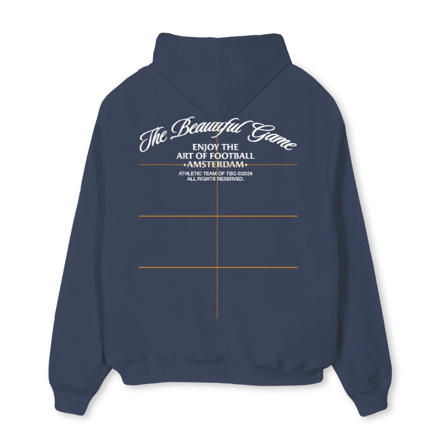 ARTT OF FOOTBALL Navy Blue Oversized Hoodie. - Image 2