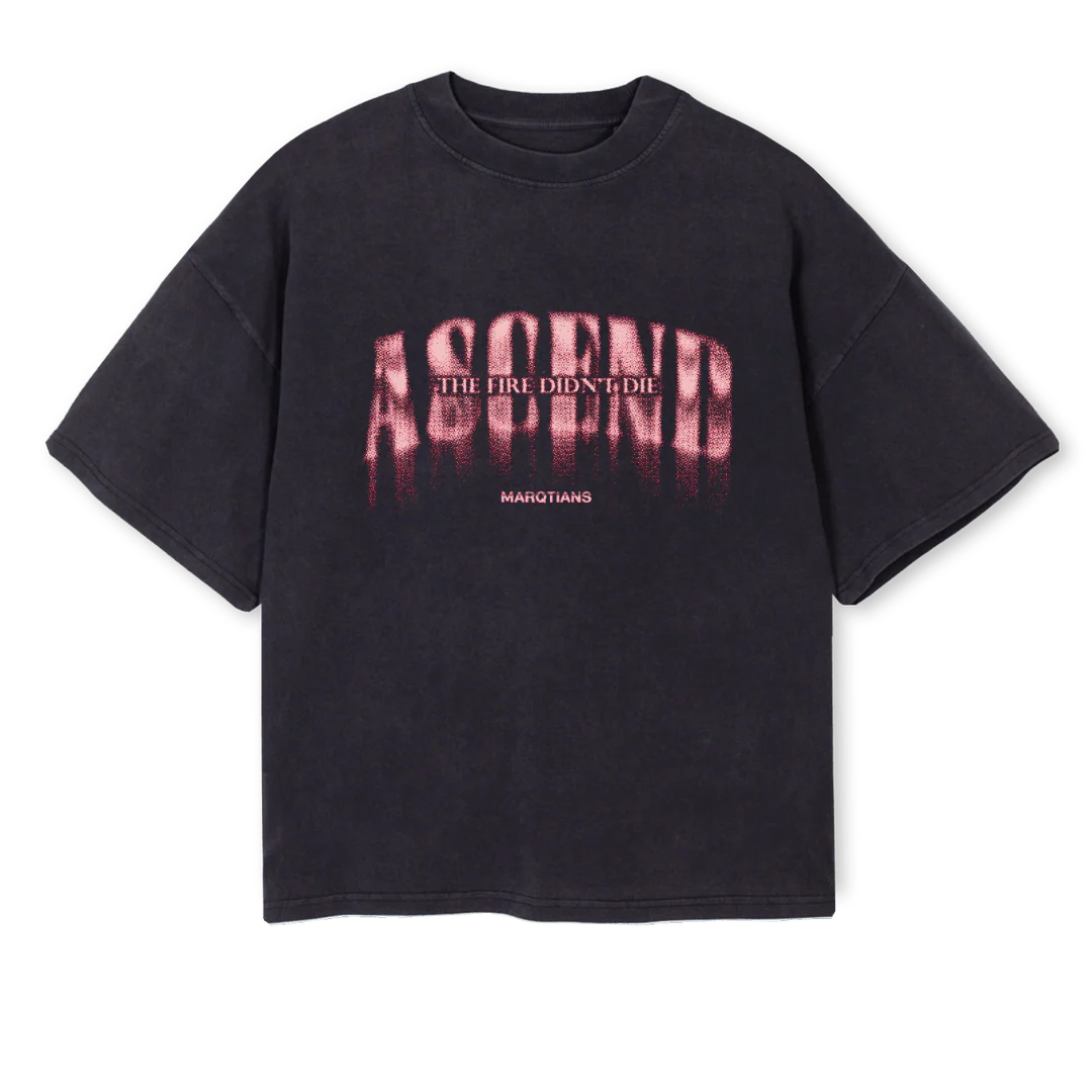 ASCE Vintage Black Oversized Boxy Tee.