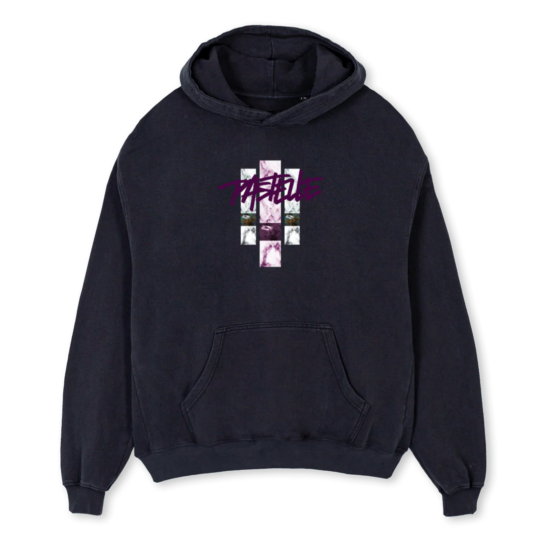 ASCENDANCE Vintage Black Oversized Hoodie.