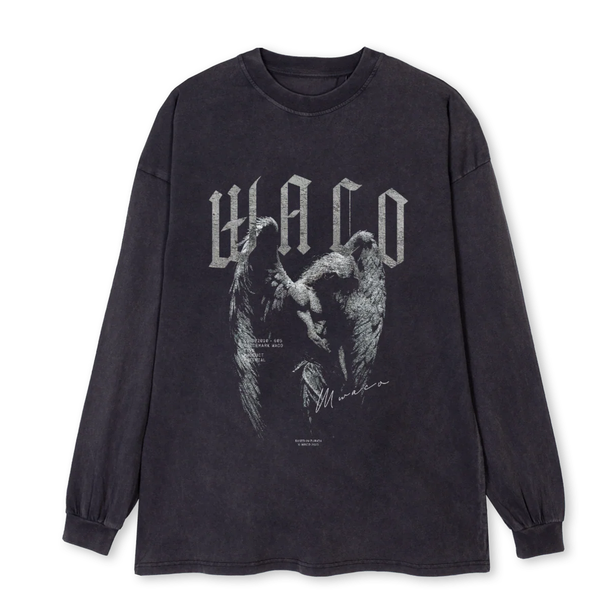 ASHEN PROPHET Vintage Black Oversized LS Tee.