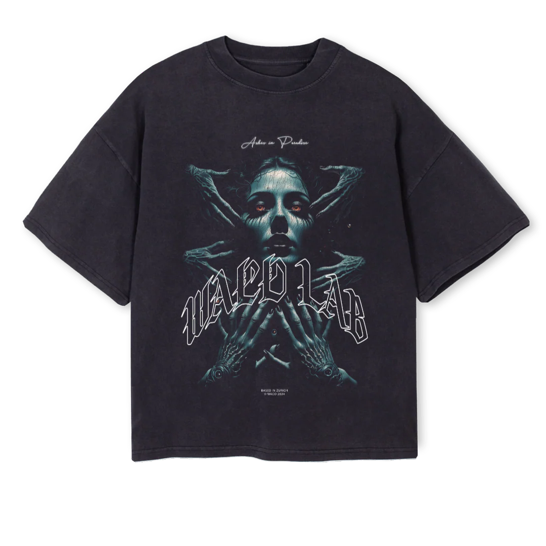 ASHES Vintage Black Oversized Boxy Tee.