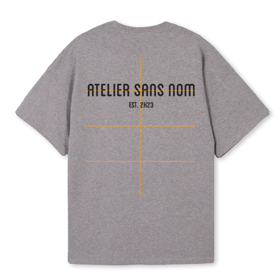 ASNTB Grey Marl Oversized Tee. - Image 2