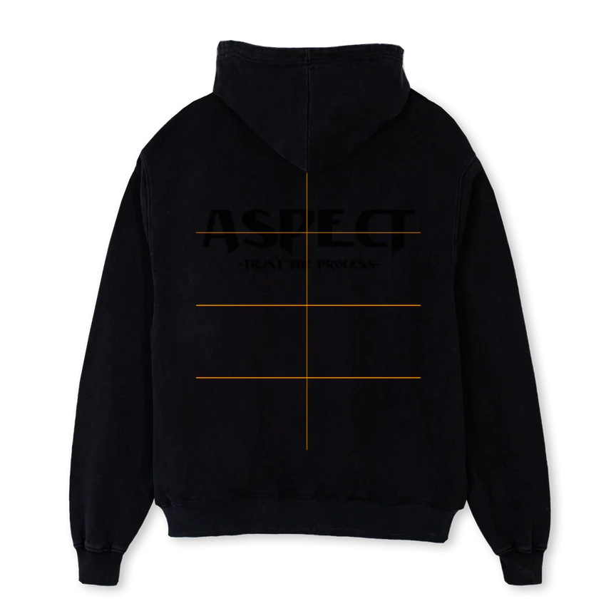 ASPECT Black Oversized Hoodie. - Image 2