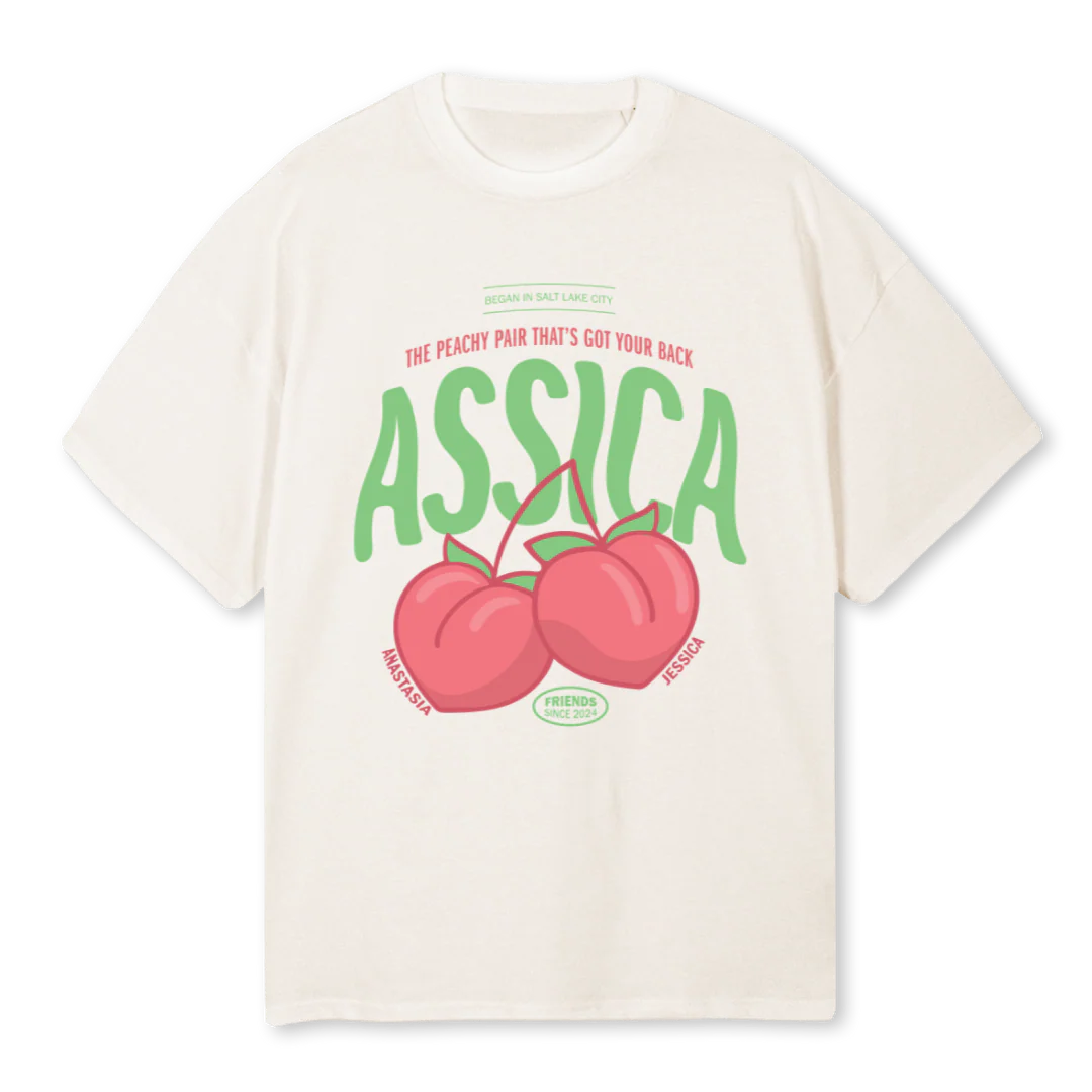 ASSICA Vintage White Oversized Tee.