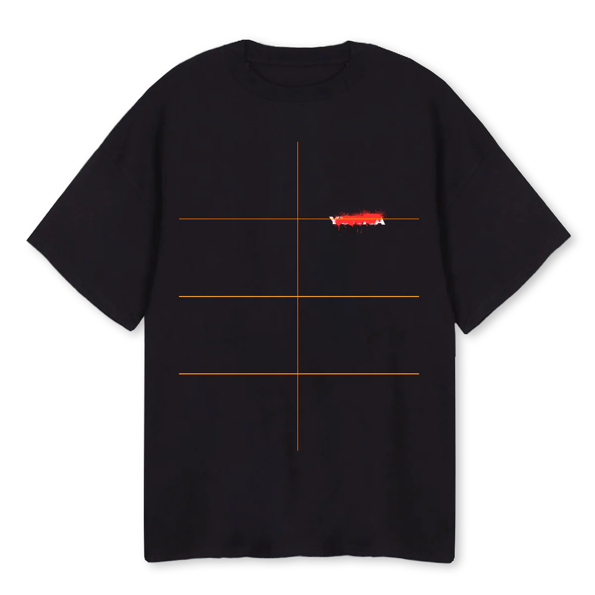ASTROROUGE Black Oversized Tee.