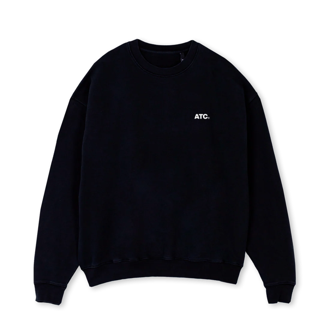 ATC SW Black Oversized Crewneck Sweater.