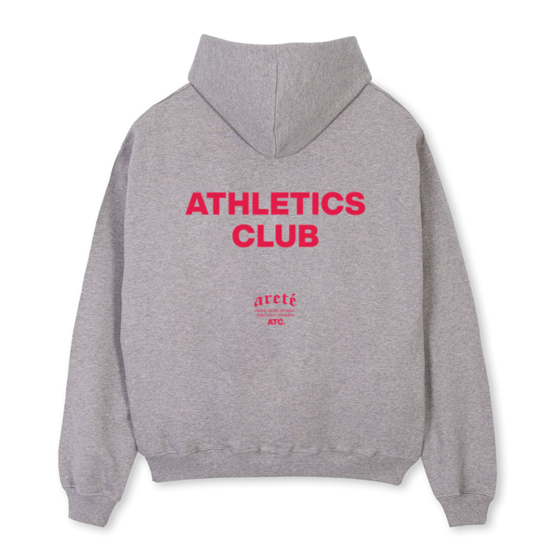 ATCGREYPINKHOOD Grey Marl Oversized Hoodie. - Image 2