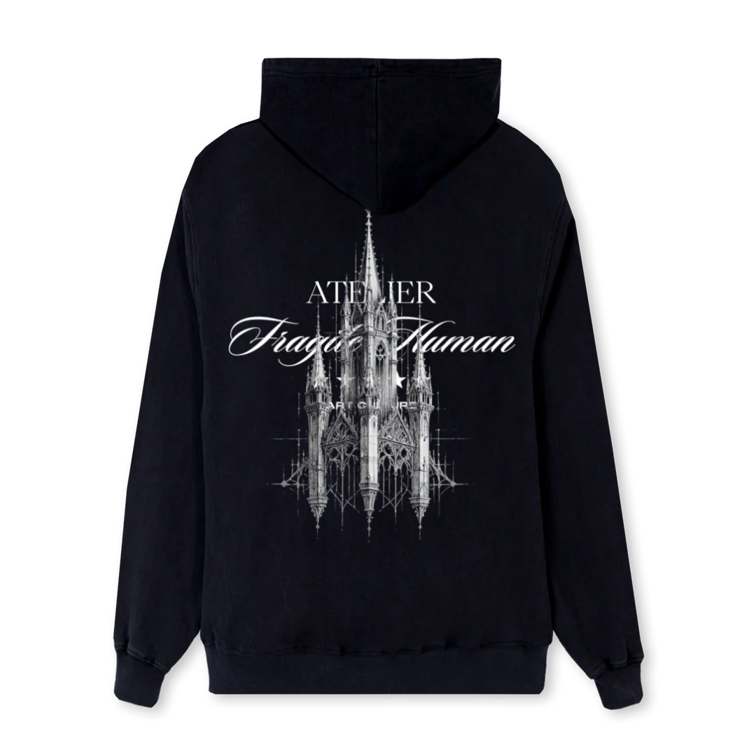 ATEL DUOMO HD Black Regular Hoodie. - Image 2