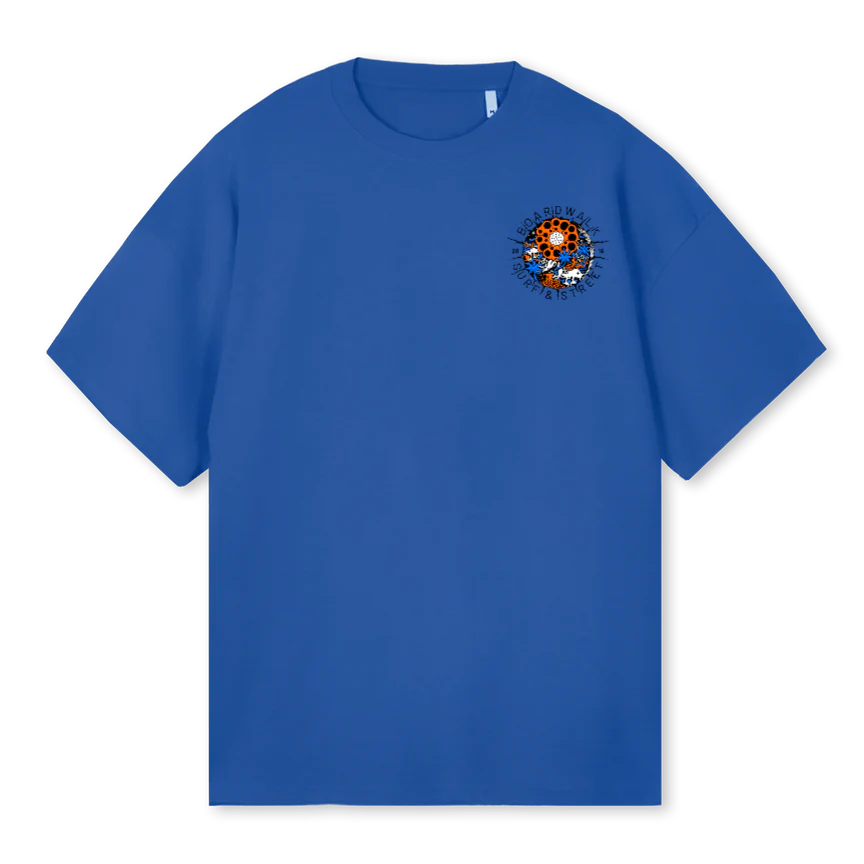 TEEFINSTA_C Cobalt Blue Oversized Tee
