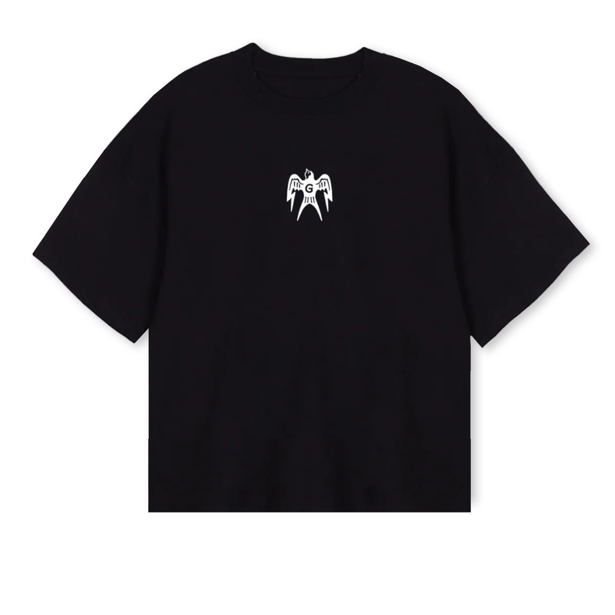 ATHELTICCLUB Black Oversized Boxy Tee.
