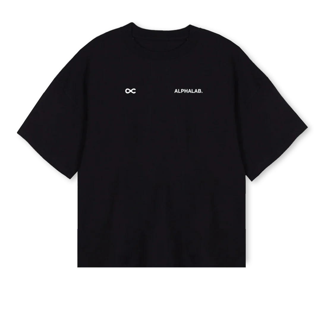 ATHLETESCLUBSSHIRT Black Oversized Boxy Tee.
