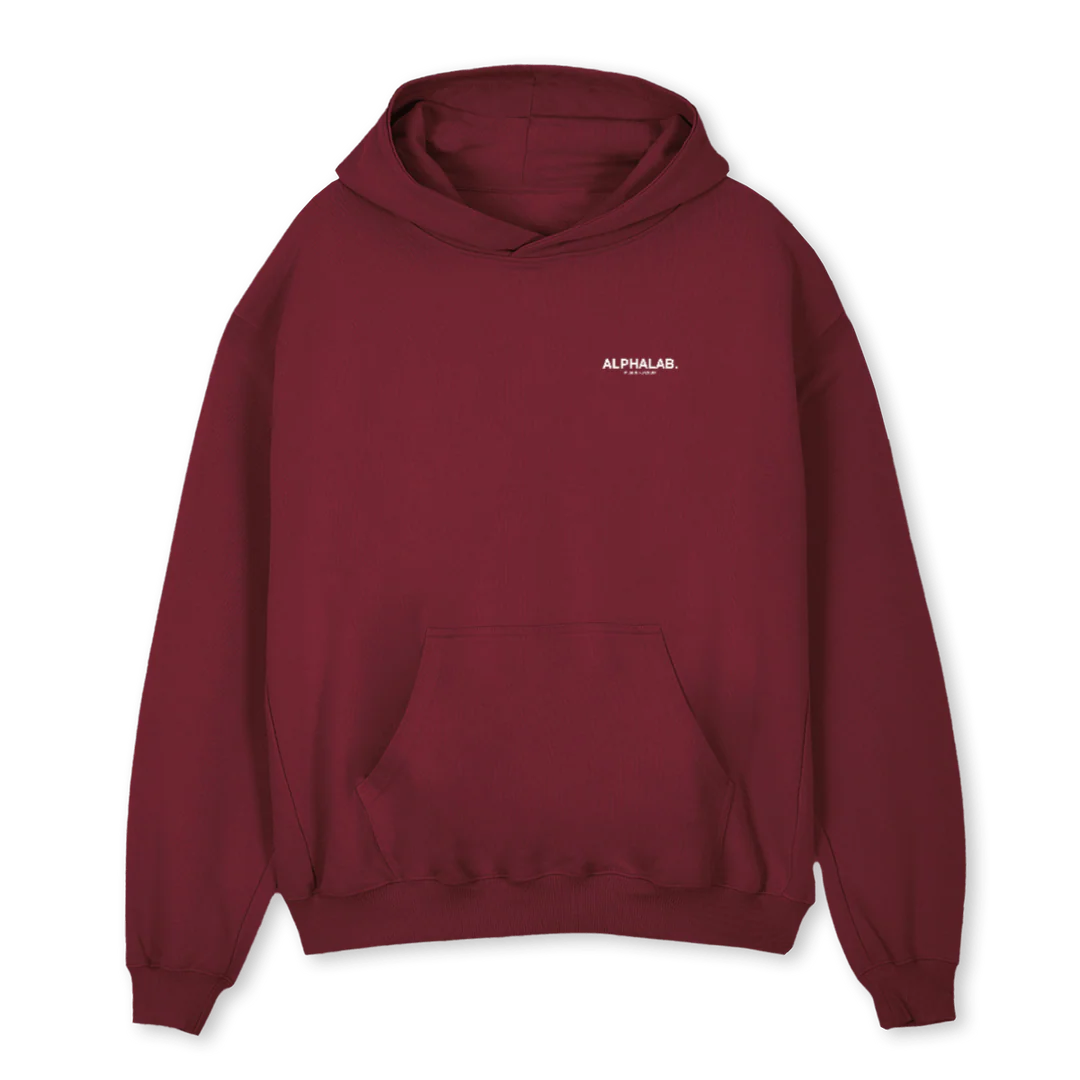 ATHLETESHOODIEBURG Burgundy Oversized Hoodie.