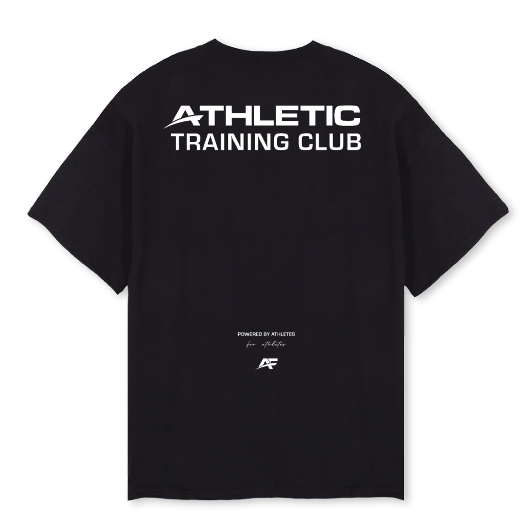 ATHLETICCLUBBW Black Oversized Tee. - Image 2