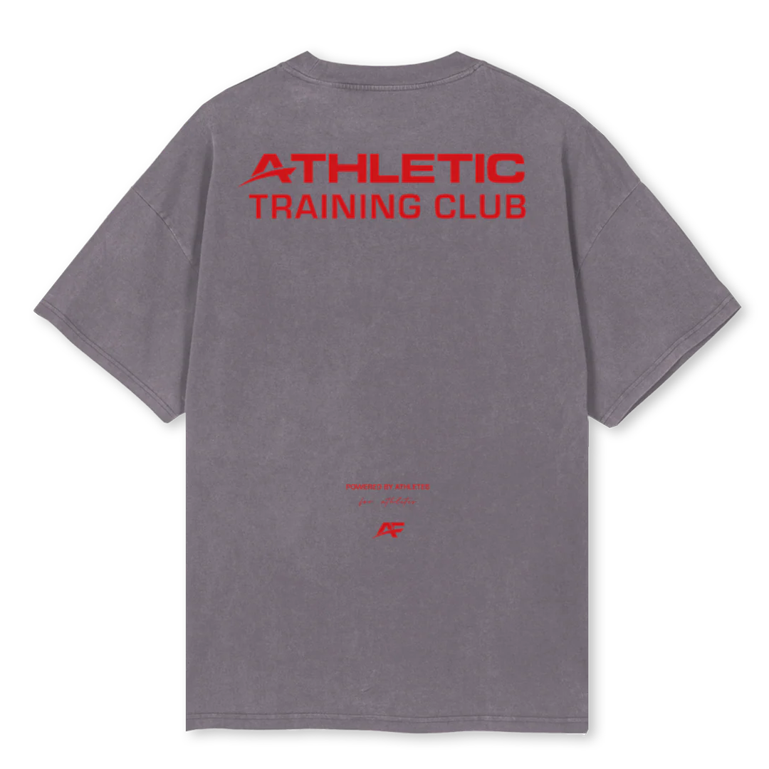 ATHLETICCLUBRED Pigment Grey Oversized Tee. - Image 2