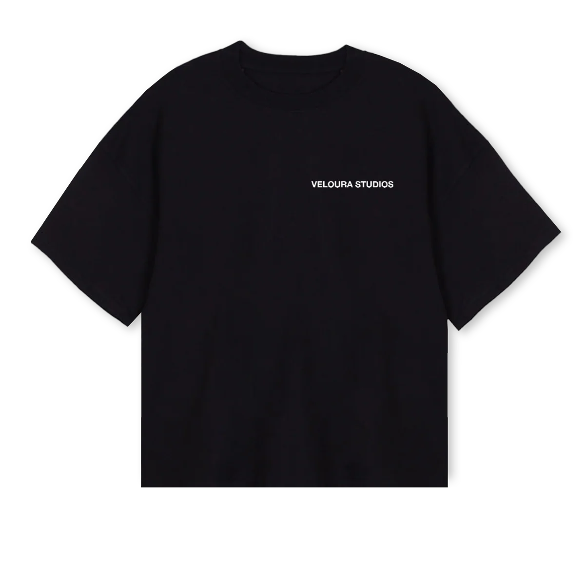 ATHLETICLUBWHITEHEL Black Oversized Boxy Tee.