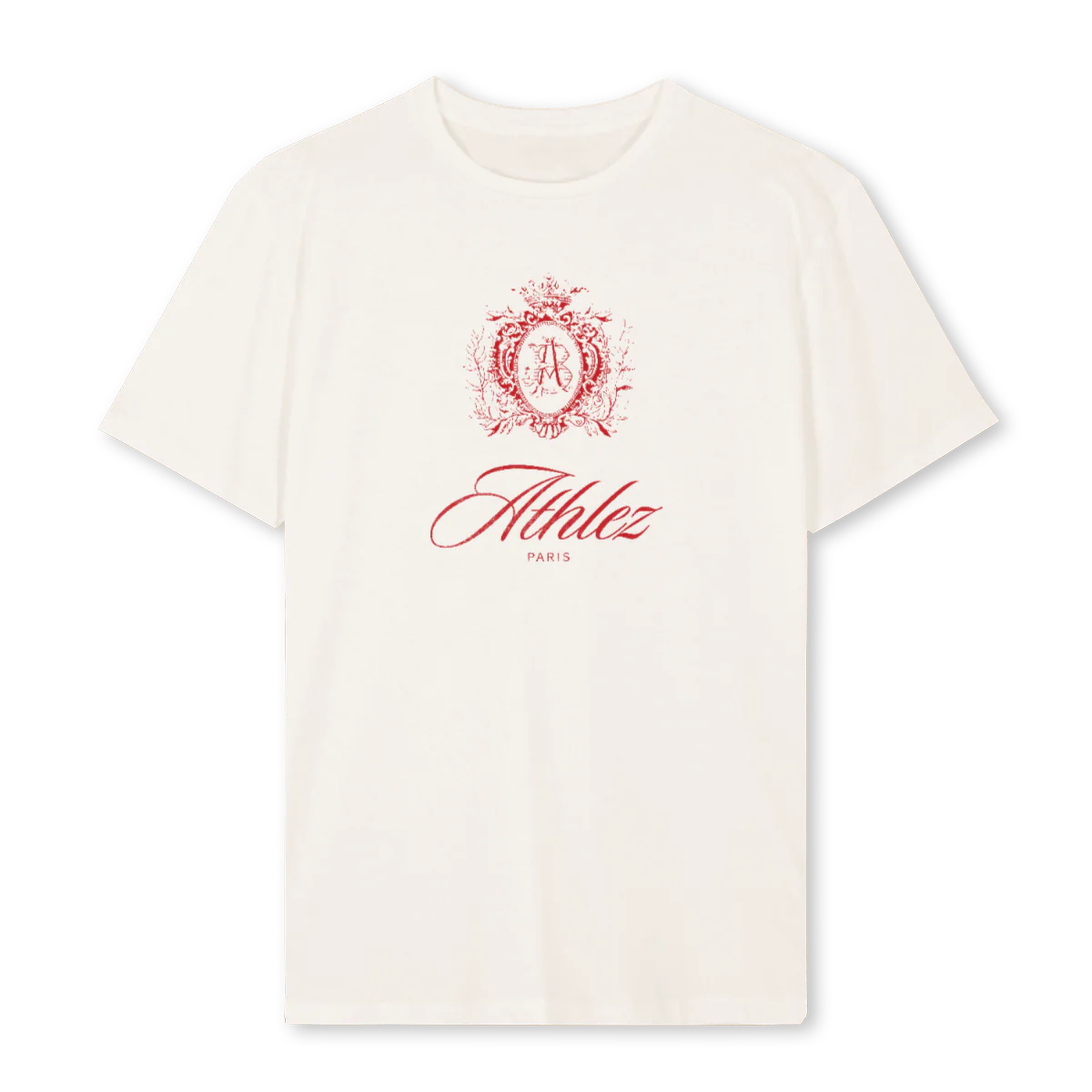 ATHLEZPARISRED Vintage White Regular Tee.
