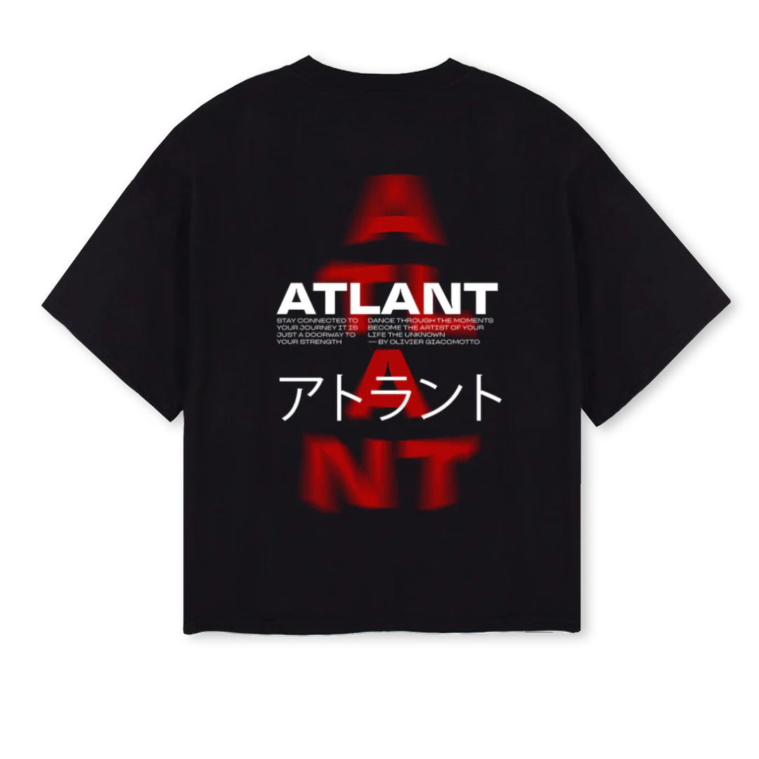 ATLBOXYTWO Black Oversized Boxy Tee. - Image 2