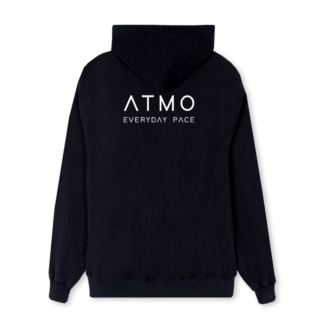 ATMO Black Regular Hoodie. - Image 2